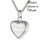 Asche Anhänger Herz in der Farbe Silber poliert aus Edelstahl Gravur AP 488 C