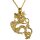 Asche Anhänger Drache 3D goldfarben poliert aus Edelstahl Memorial AP 246 Gold