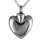 Herz in der Farbe Silber aus Edelstahl Asche Anhänger glänzend Gravur AP 534 Silber
