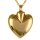 Herz in der Farbe Gold aus Edelstahl Asche Anhänger glänzend Gravur AP 534 Gold