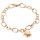 Asche Armband Ankerkette mit Stern Anhänger zum Befüllen aus Edelstahl AP 578 Rosegold