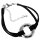 Asche Armband aus Edelstahl sowie Baumwolle Farbe Silber Schwarz AP579