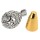 Zweiteiliger Asche Anhänger in den Farben Silber und Gold aus Edelstahl AP614