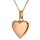 Charismatum® Asche Anhänger Herz in der Farbe Rosegold poliert aus Edelstahl Gravur AP 488 C R