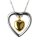 Asche Anhänger Andenken zweiteiliges Herz in den Farben Silber Gold aus Edelstahl AP 673