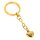 Schlüsselanhänger Herz Hochglanz poliert aus Edelstahl mit Schlüsselring in der Farbe Gold AP683 G