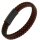 Charismatum® Asche Armband 17 cm aus Edelstahl sowie Leder, Rot abgesetz Gravur AP691 17 cm