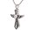 Kreuz mit Herz und Flügeln in Schwarz Silber aus Edelstahl AP 154