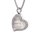 Herz mit Zirkonia Steinen hochglanzpoliert aus Edelstahl Gravur AP 187