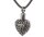 Kleines Edelstahl Herz Silber Schwarz mit Muster Gedenk Asche Anhänger Gravur AP 190