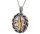Medallion französische Lilie in Silber Gold Schwarz aus Edelstahl Gravur AP 196
