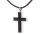 Gedenk Anhänger Kreuz Silber Schwarz aus Edelstahl Gravur AP 24