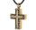 Kreuz in der Farbe Gold mit Zirkonia Steinen aus Edelstahl Gravur AP 281