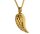 Flügel in der Farbe Gold mit bunten Zirkonia Steinen aus Edelstahl Gravur AP 292