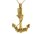 Anker in der Farbe Gold von einem Seil umschlungen Gedenk Schmuck aus Edelstahl AP 382