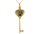 Erinnerungs Anhänger Schlüssel mit einer schwarzen Pfote in der Farbe Gold aus Edelstahl AP 383