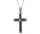 Asche Anhänger Kreuz in Schwarz Silber abgesetzt Hochglanz poliert aus Edelstahl AP 88