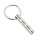 Charismatum® Schlüssel Asche Anhänger Titan Zylinder klein poliert mit Pfotenabdrücken in weiß T12 S