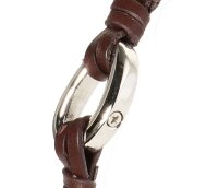 Geflochtenes Asche Armband aus Leder und Edelstahl Armband AP 334 G