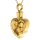 Herz in der Farbe Gold Mutter mit Kind Gedenk Anhänger aus Edelstahl Gravur AP 31