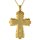 Kreuz als Gedenk Anhänger in der Farbe Gold aus Edelstahl mit Fußabdrücken Gravur AP 393