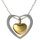 Asche Anhänger Andenken zweiteiliges Herz in den Farben Silber Gold aus Edelstahl AP 399